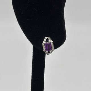 Pendientes Oro 18kt con Amatista