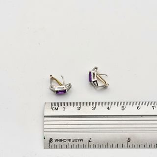 Pendientes Oro 18kt con Amatista