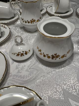 12 Tazzine Caffè Bavaria con Lattiera e caraffa