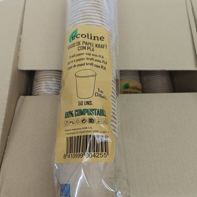 11 Vasos Ecoline Kraft 50 Unidades