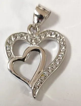 Corazones Plata 925 y Circonitas