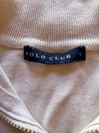 Jersey Polo Club Beige Media Cremallera