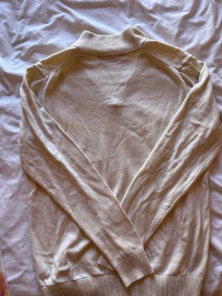 Jersey Polo Club Beige Media Cremallera