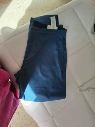 Pantalón de caballero azul