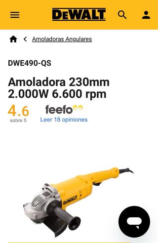 Amoladora DeWalt DW490 QS