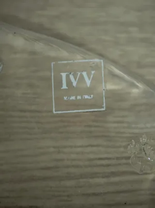 Vassoio vintage vetro fiocco di neve