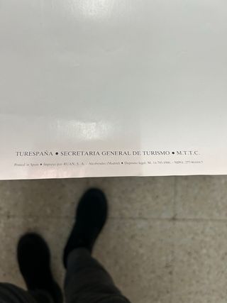 Cartel España Logo Oficial Turespaña Vintage