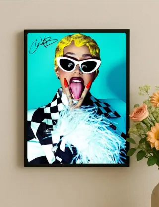 Quadro Cardi B con firma