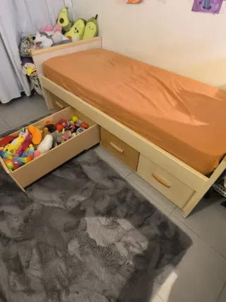 Cama infantil 180 x 80 con 4 cajones