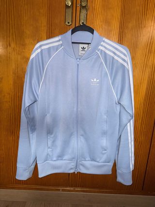 Sudadera Adidas Originals Azul y Blanca