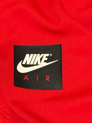 Felpa Nike Air mezza zip rossa e nera