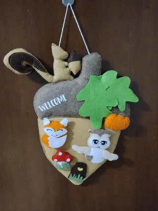 Decorazione ghianda autunnale feltro