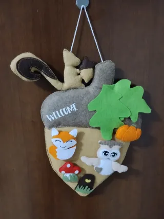 Decorazione ghianda autunnale feltro