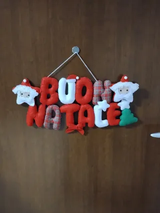 Scritta Buon Natale in tessuto