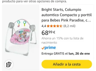 Columpio bebé con arco de juegos