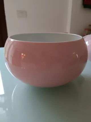 Zuppiera e insalatiera porcellana rosa