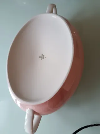 Zuppiera e insalatiera porcellana rosa