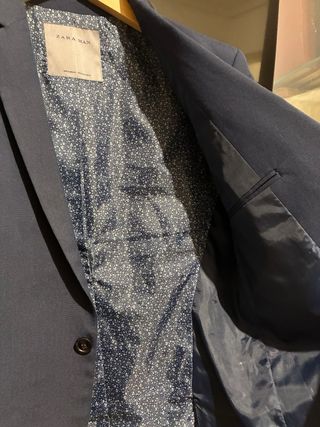 Chaqueta Zara Talla 46 Azul