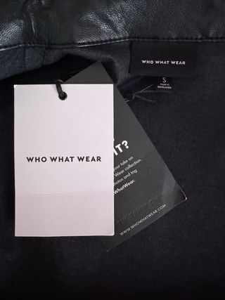 Vestido efecto piel negro “Who What Wear”