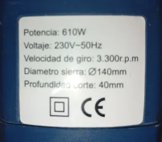 Sierra circular 610W