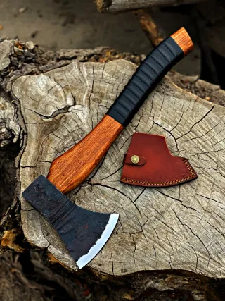 Hacha Bushcraft Acero Carbono Artesanal