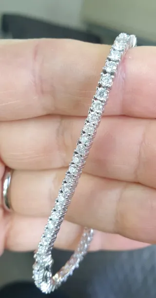 Pulsera Moissanita Plata