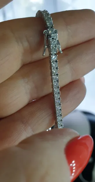 Pulsera Moissanita Plata