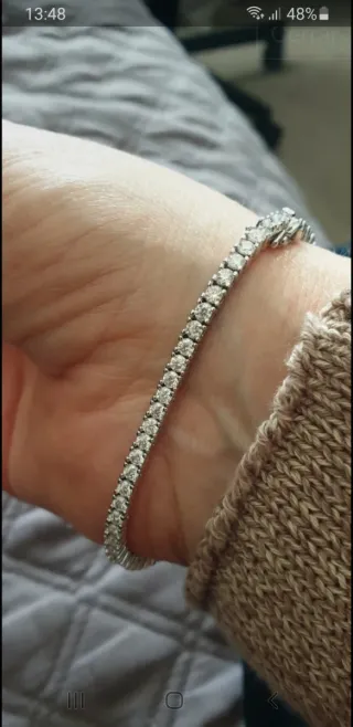 Pulsera Moissanita Plata