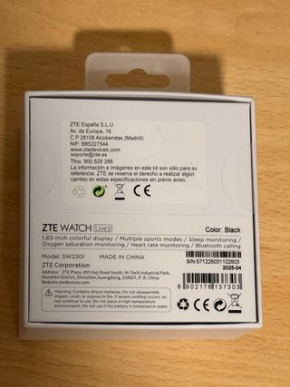 ZTE Watch 3 Live Negro
