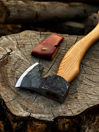 Hacha Bushcraft Acero Carbono Artesanal