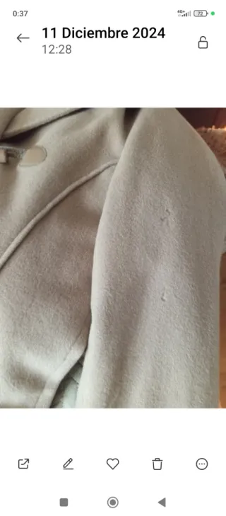 Abrigo corto Adolfo Domínguez beige mujer