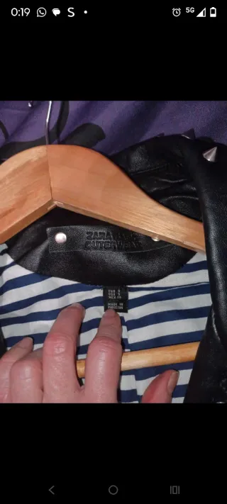 Chaqueta , chupa de cuero auténtico con tachuelas