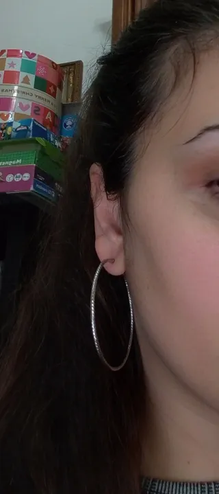 Orecchini donna argento 925 cerchio testurizzati