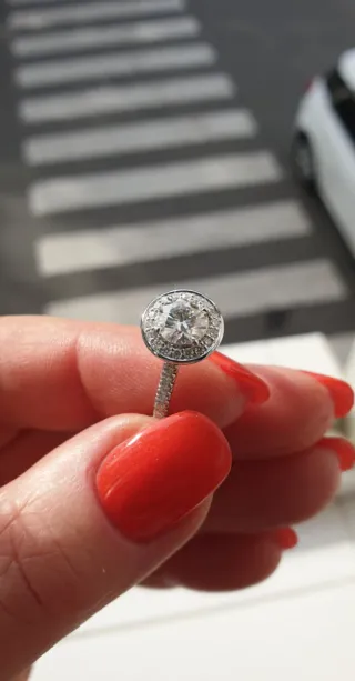 Anillo Moissanita Plata
