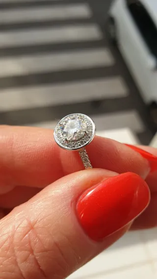 Anillo Moissanita Plata