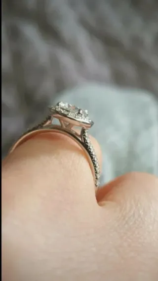 Anillo Moissanita Plata