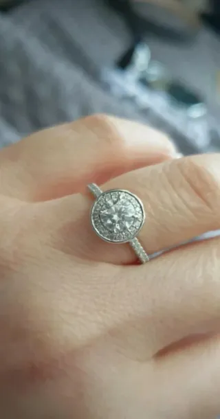 Anillo Moissanita Plata