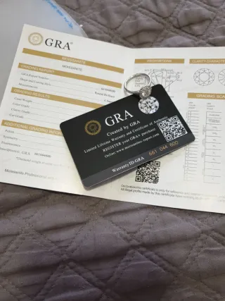 Anillo Moissanita Plata