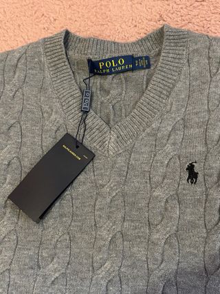 Jersey Polo Ralph Lauren Gris Cable Knit
