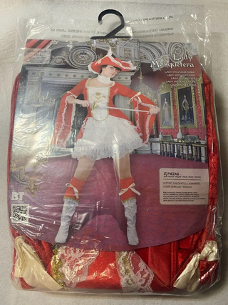 Disfraz Mosquetera Carnaval Talla M-L