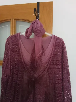 Vestido Boho multicapa talla 46