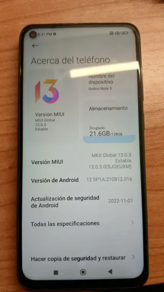 Xiaomi Redmi Note 9 Nero