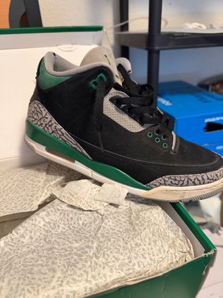Zapatillas Jordan Air 3 Negras y Verdes