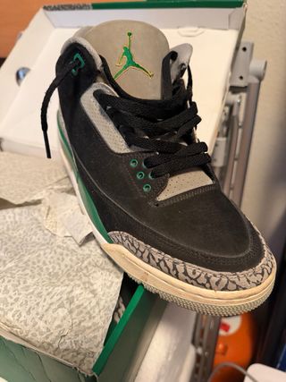 Zapatillas Jordan Air 3 Negras y Verdes