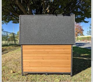 Caseta perro XXL exterior madera con terraza
