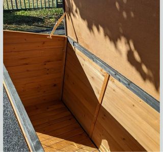 Caseta perro XXL exterior madera con terraza