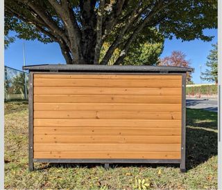 Caseta perro XXL exterior madera con terraza