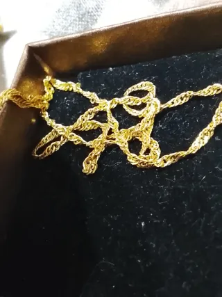 Cadena Singapur Oro laminado de gf18k