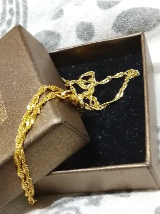 Cadena Singapur Oro laminado de gf18k