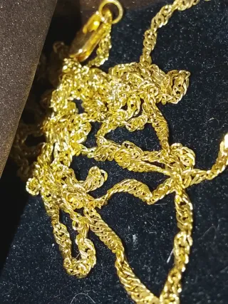 Cadena Singapur Oro laminado de gf18k